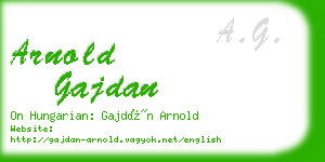 arnold gajdan business card